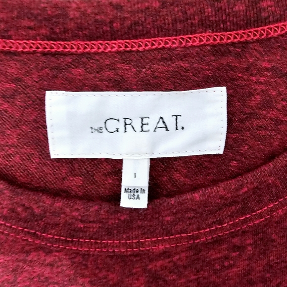 THE GREAT. DISTRESSED PEPLUM TEE/TOP - Picture 2 of 13